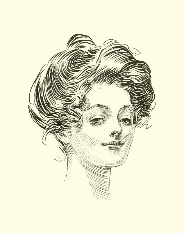 Ilustração para a escada social de Charles Dana Gibson