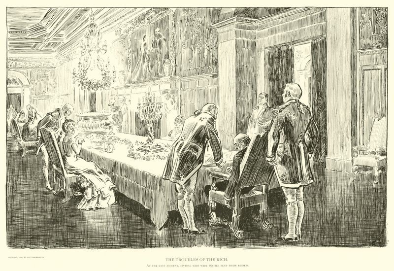 Ilustração para a escada social de Charles Dana Gibson