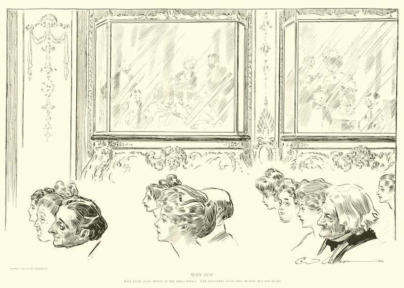 Ilustração para a escada social de Charles Dana Gibson