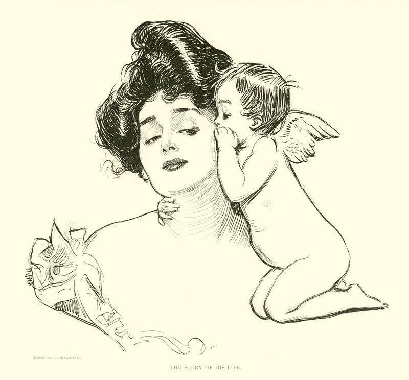 Ilustração para a escada social de Charles Dana Gibson