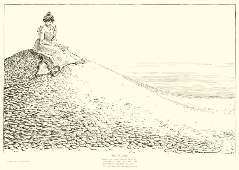 Ilustração para a escada social de Charles Dana Gibson