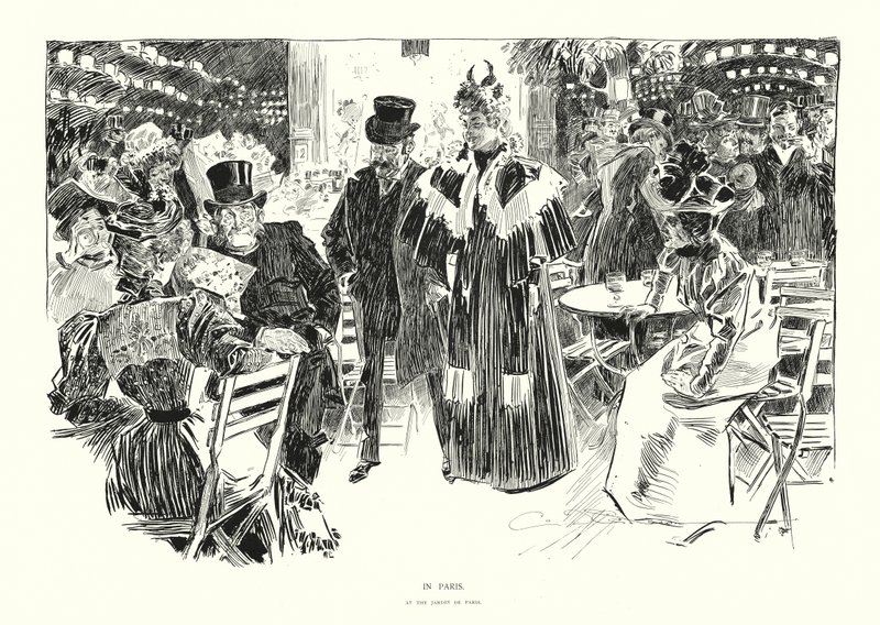 Em Paris (litografia) de Charles Dana Gibson