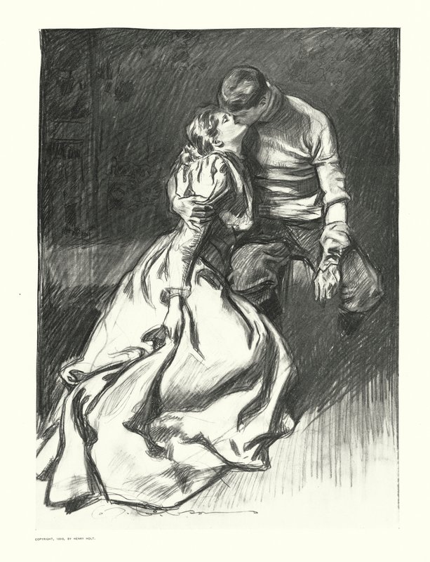 Beijo (litografia) de Charles Dana Gibson