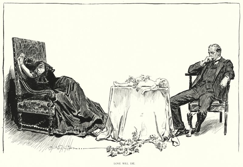 O amor vai morrer (litho) de Charles Dana Gibson
