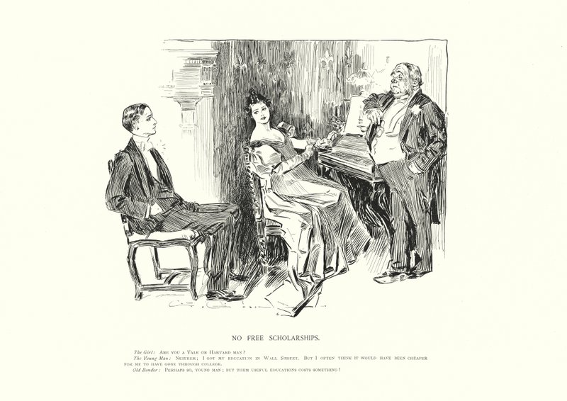 Não há bolsas de estudo gratuitas (litografia) de Charles Dana Gibson