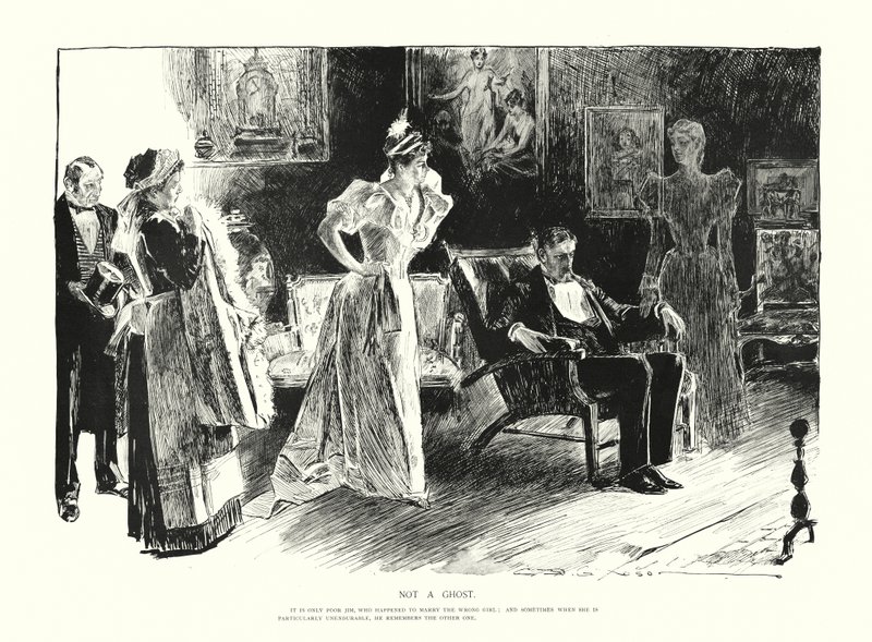 Não é um fantasma (litografia) de Charles Dana Gibson