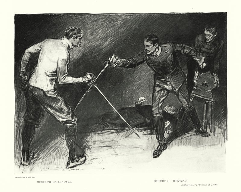 Rudolph Rassendyll, Rupert de Hentzau (litografia) de Charles Dana Gibson
