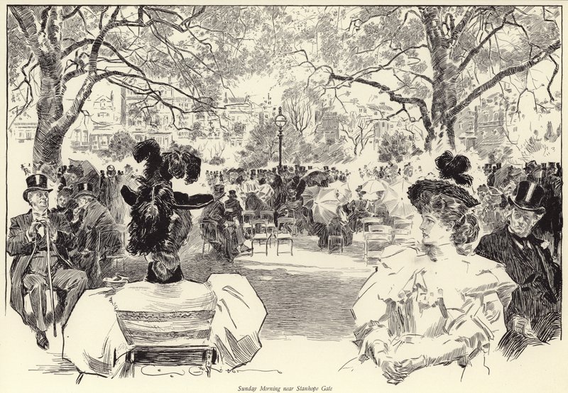 Domingo de manhã, perto de Stanhope Gate, Hyde Park de Charles Dana Gibson