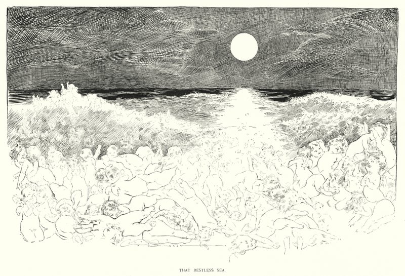 Aquele mar agitado (litho) de Charles Dana Gibson