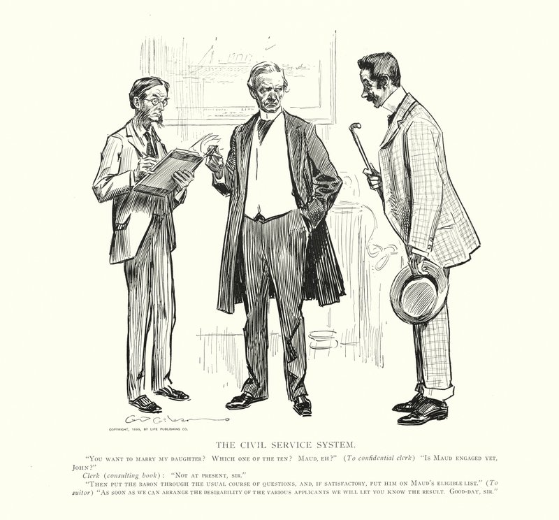 O sistema da função pública (litografia) de Charles Dana Gibson