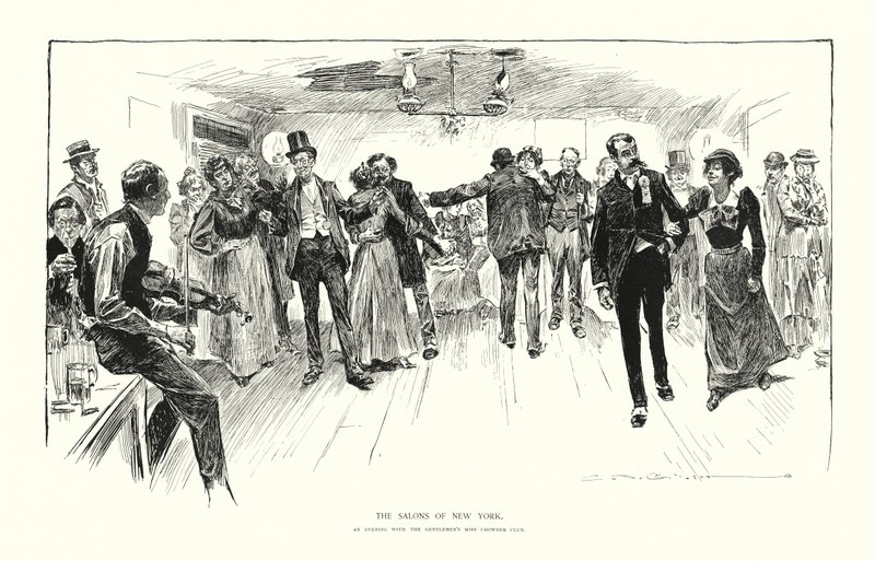 Os salões de Nova Iorque (litografia) de Charles Dana Gibson