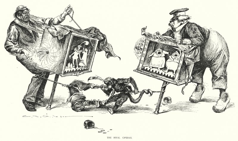 As óperas rivais (litho) de Charles Dana Gibson