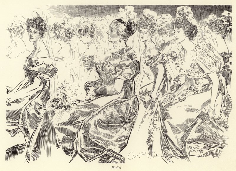 Esperando por uma sala de desenho de Charles Dana Gibson