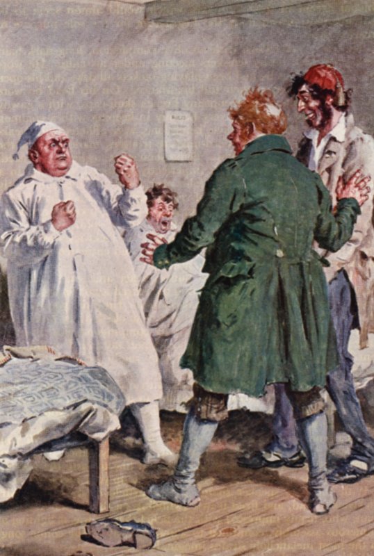Ilustração para The Pickwick Papers de Charles Dickens (litografia a cores) de Charles Edmund (after) Brock