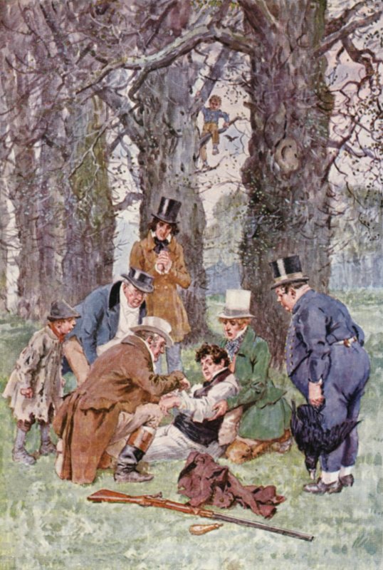 Ilustração para The Pickwick Papers de Charles Dickens (litografia a cores) de Charles Edmund (after) Brock