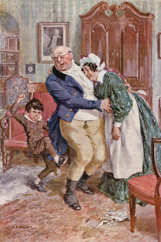 Ilustração para The Pickwick Papers de Charles Dickens (litografia a cores) de Charles Edmund (after) Brock