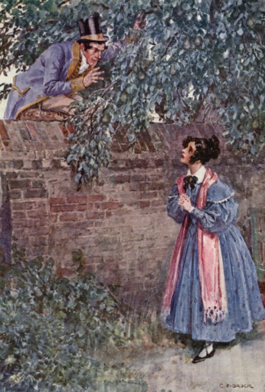 Ilustração para The Pickwick Papers de Charles Dickens (litografia a cores) de Charles Edmund (after) Brock