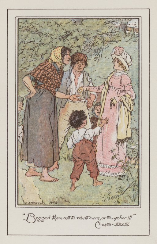 Ilustração para Emma de Jane Austen (cor litho) de Charles Edmund Brock