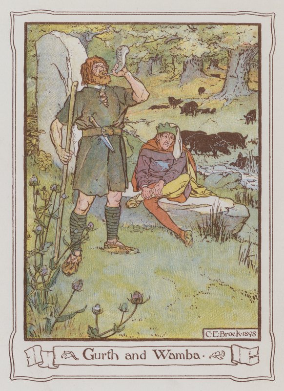 Ilustração para Ivanhoe por Sir Walter Scott de Charles Edmund Brock