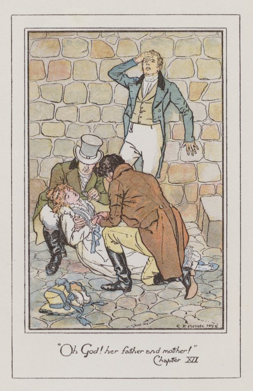 Ilustração para Persuasão (cor litho) de Charles Edmund Brock
