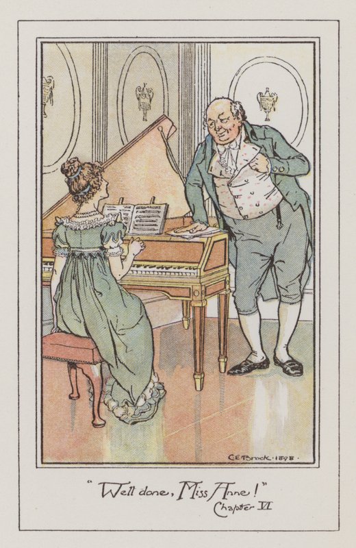 Ilustração para Persuasão (cor litho) de Charles Edmund Brock
