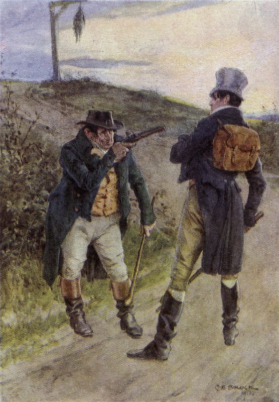 Ilustração para a estrada larga um romance de Kent de Charles Edmund Brock