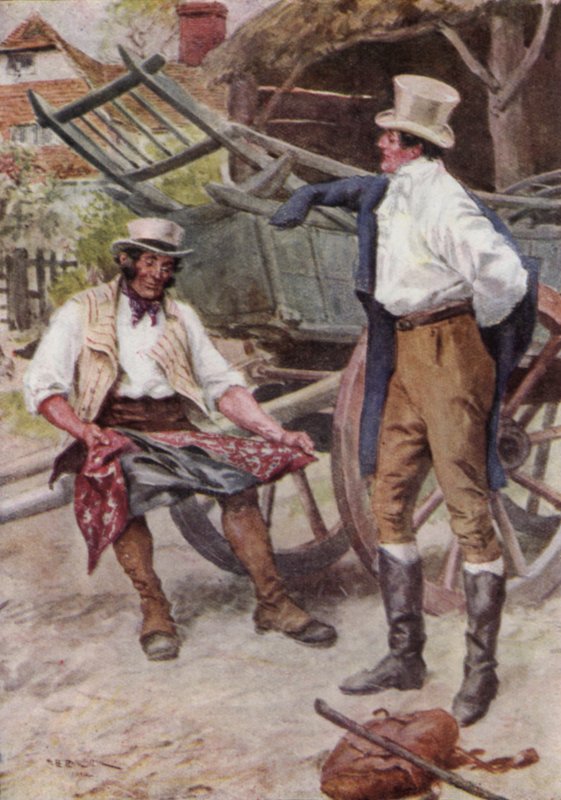 Ilustração para a estrada larga um romance de Kent de Charles Edmund Brock