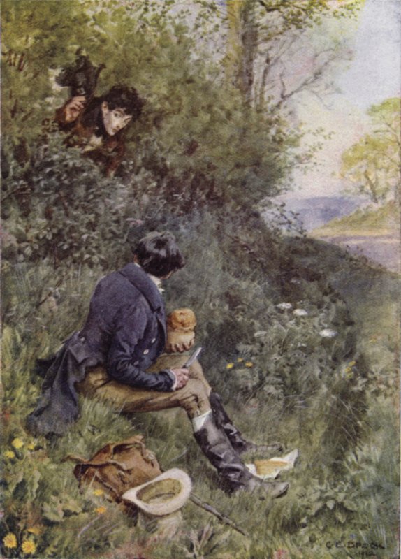 Ilustração para a estrada larga um romance de Kent de Charles Edmund Brock