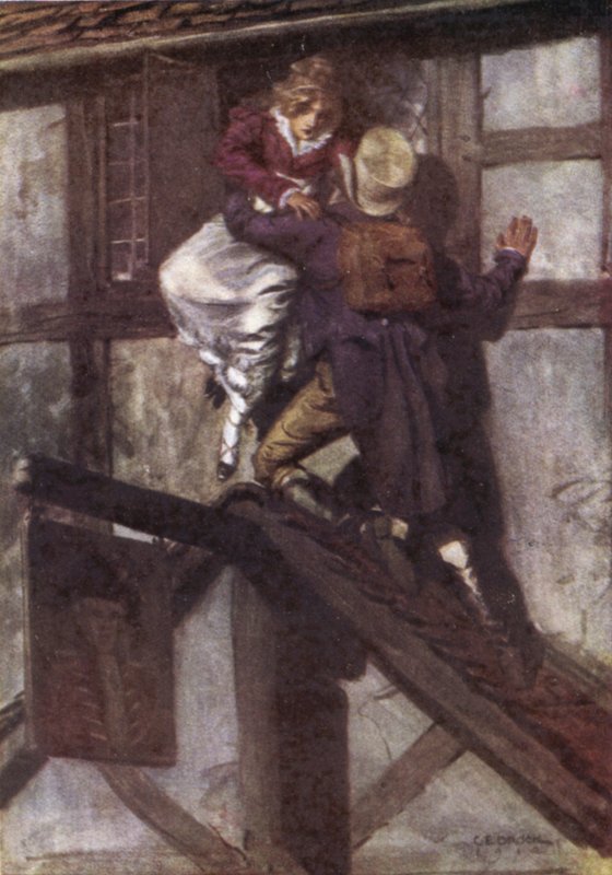 Ilustração para a estrada larga um romance de Kent de Charles Edmund Brock