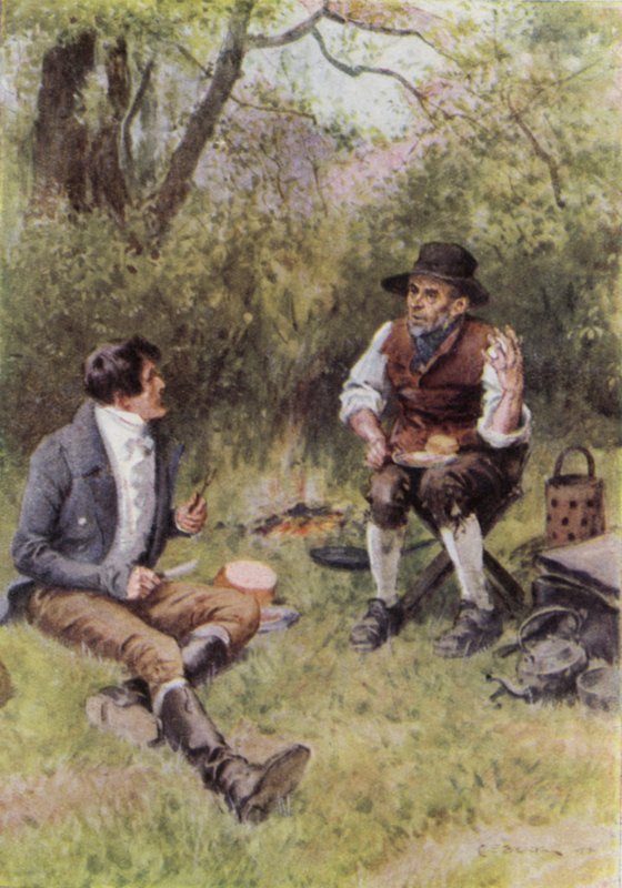 Ilustração para a estrada larga um romance de Kent de Charles Edmund Brock