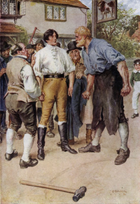 Ilustração para a estrada larga um romance de Kent de Charles Edmund Brock