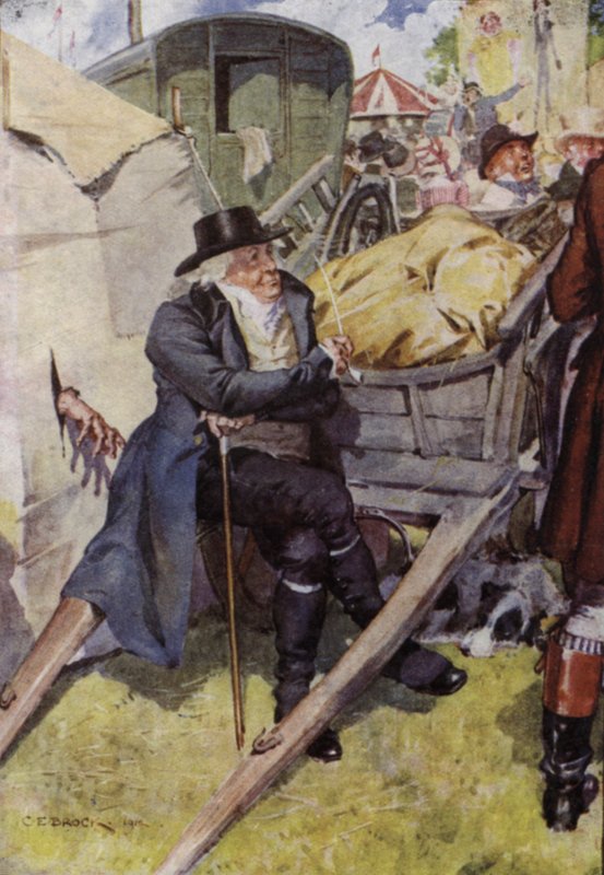 Ilustração para a estrada larga um romance de Kent de Charles Edmund Brock