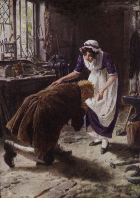 Ilustração para a estrada larga um romance de Kent de Charles Edmund Brock