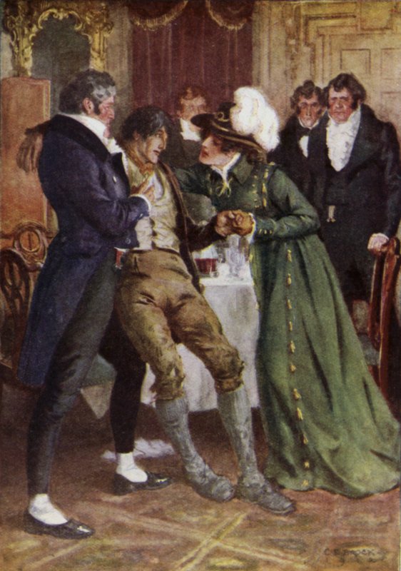 Ilustração para a estrada larga um romance de Kent de Charles Edmund Brock