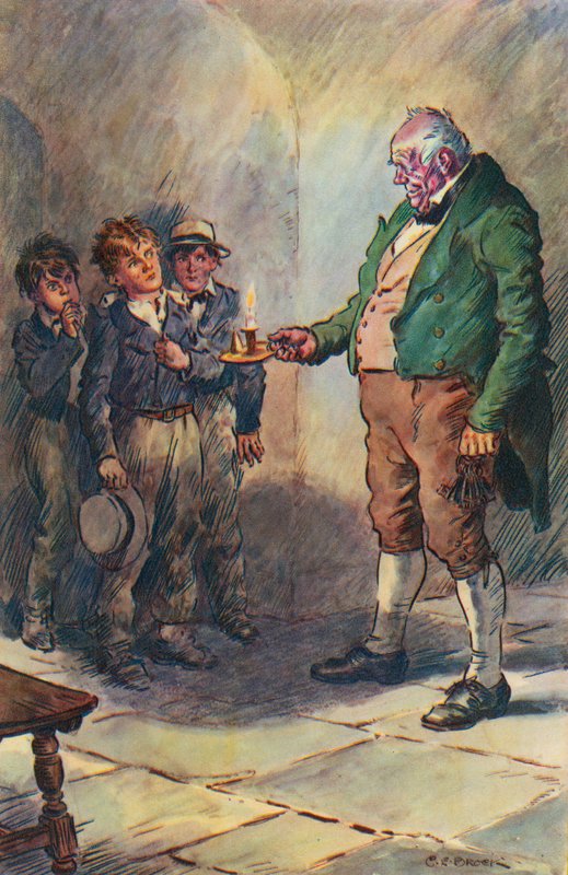 Ilustração para o Schooldays de Tom Brown por Thomas Hughes de Charles Edmund Brock
