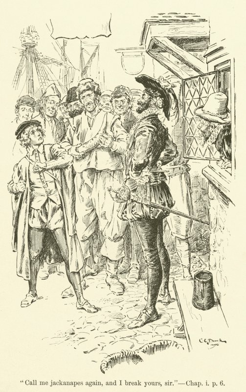 Ilustração para Westward Ho! de Charles Kingsley (gravura) de Charles Edmund Brock