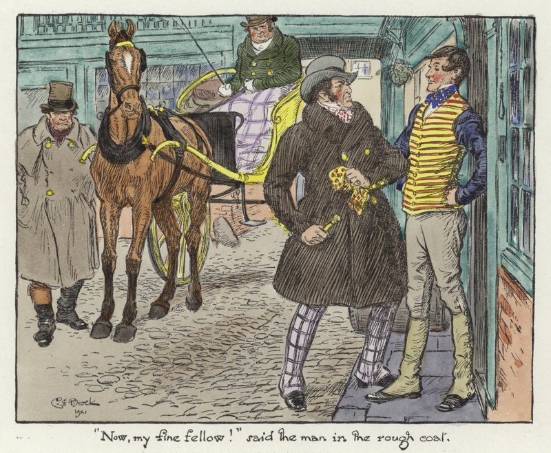 Ilustração para os papéis de Pickwick de Charles Edmund Brock