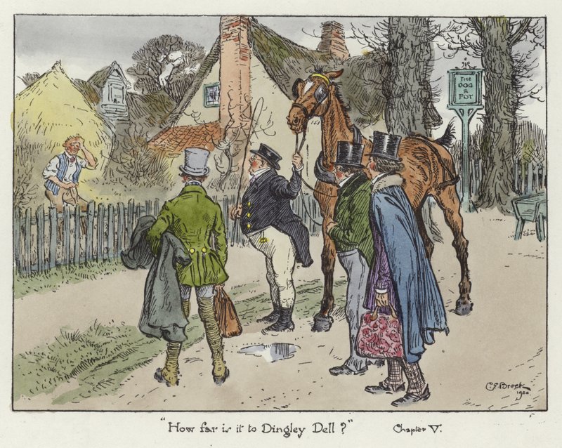 Ilustração para os papéis de Pickwick de Charles Edmund Brock