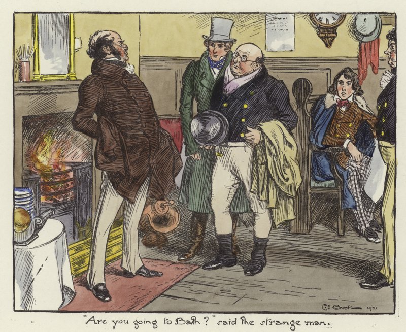 Ilustração para os papéis de Pickwick de Charles Edmund Brock