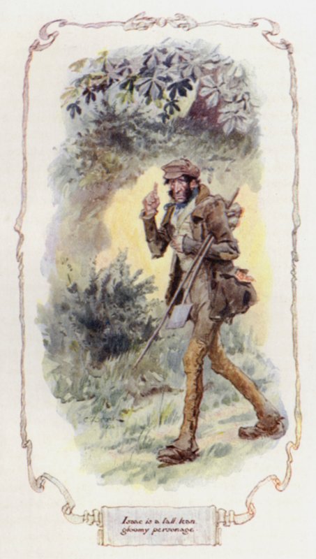 Isaac é um personagem alto, magro e sombrio (cor litho) de Charles Edmund Brock