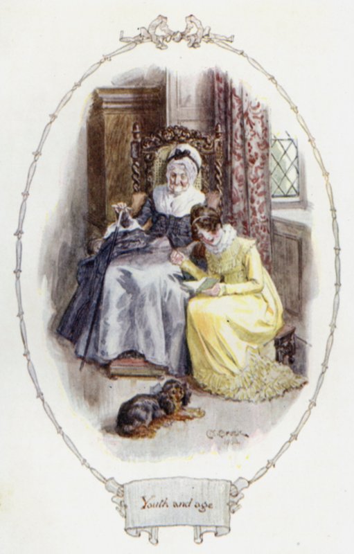 Juventude e idade (cor litho) de Charles Edmund Brock