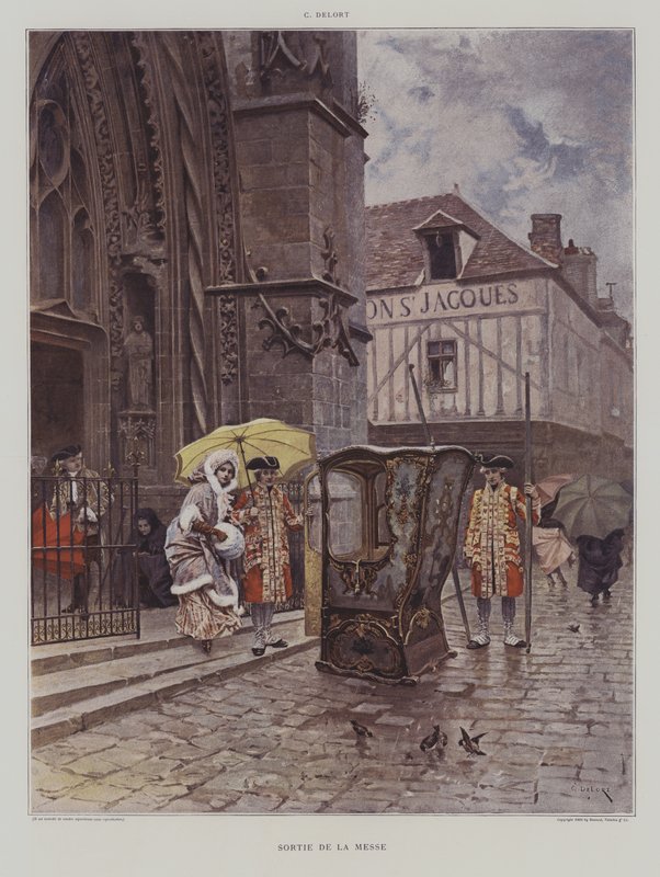 Sortie de la Messe (Deixando a Igreja depois da missa) de Charles Edouard Delort