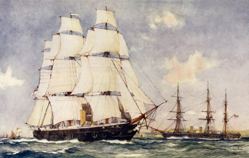 Os primeiros dois Ironclads da Grã-Bretanha de Charles Edward Dixon