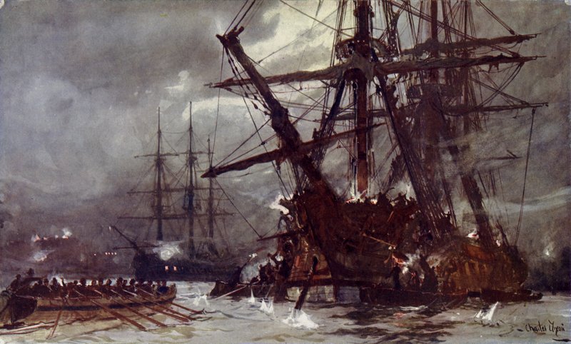 Cortando a Hermione (Retribuição), 1799 de Charles Edward Dixon