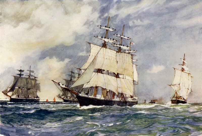 O Esquadrão de Treinamento de Vela, 1899 de Charles Edward Dixon
