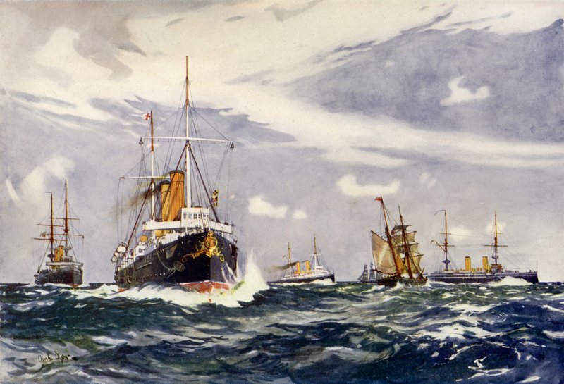 O Esquadrão de Treinamento a Vapor, 1900 de Charles Edward Dixon