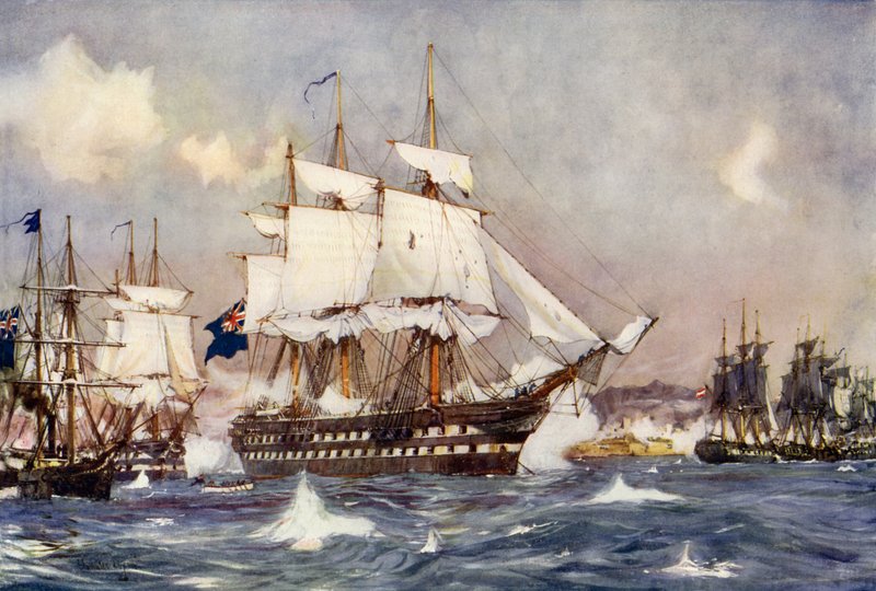 O bombardeio de St Jean D&39;Acre pelos esquadrões britânicos e aliados de Charles Edward Dixon