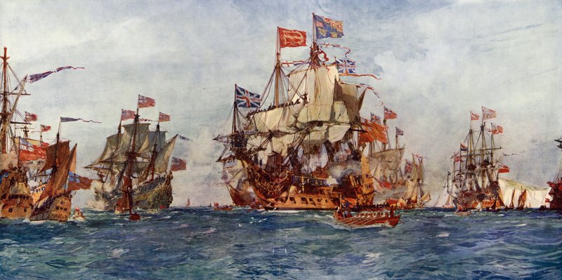 A chegada de Carlos II de Charles Edward Dixon