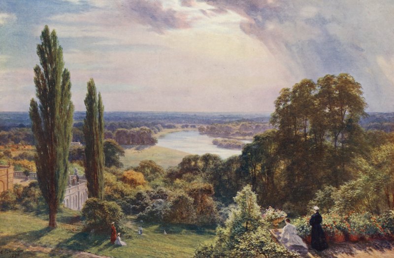 O Tamisa a partir de Richmond Hill (litografia a cores) de Charles Edward Johnson