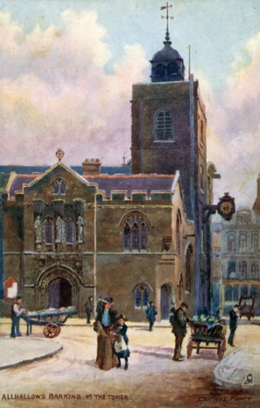Todos-Hallows-by-the-Tower, Londres de Charles Edwin Flower